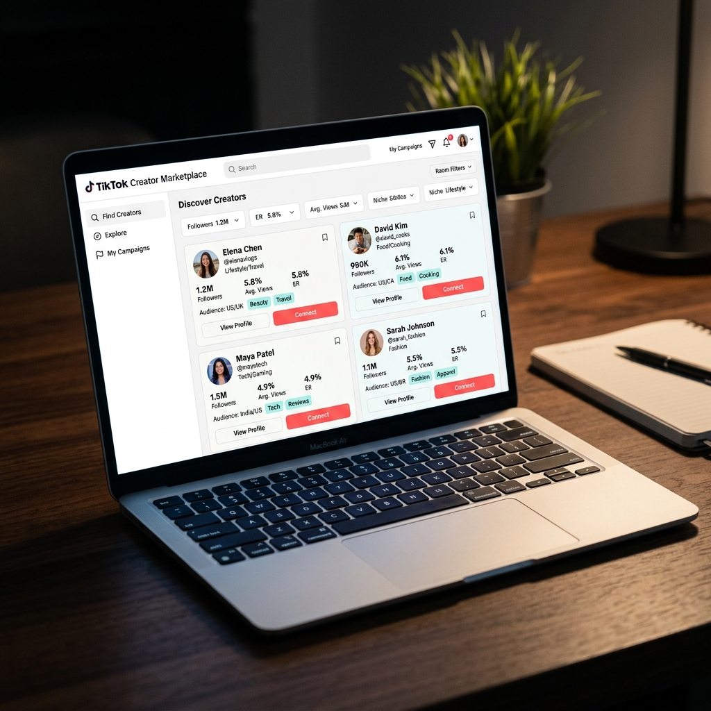 TikTok Creator Marketplace dashboard — DirectMatch™
